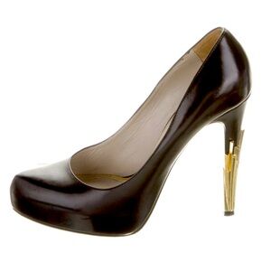 Jason Wu, worn one time black and gold heals size 38 / 8